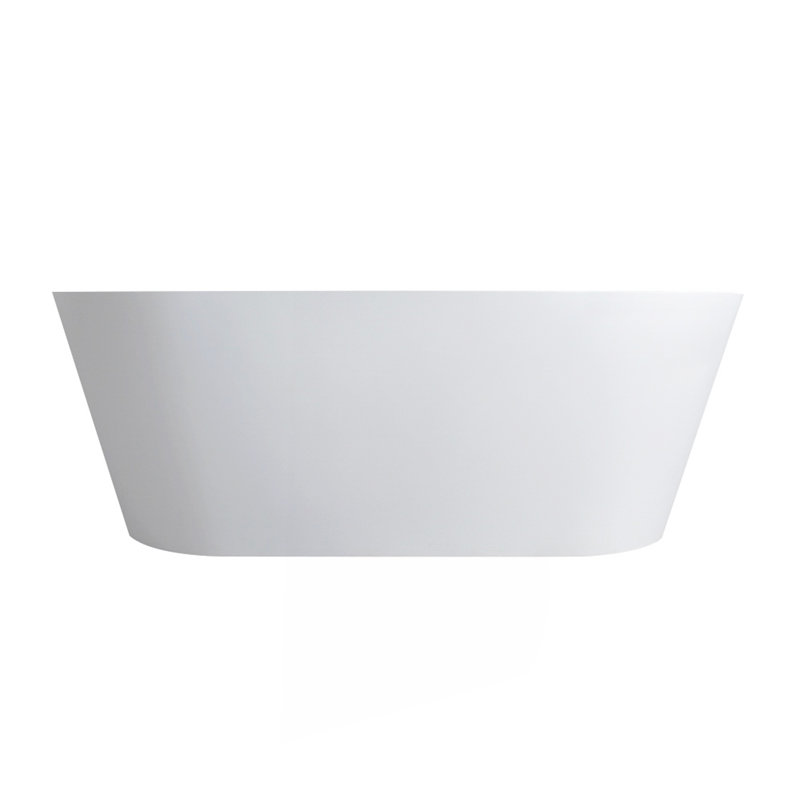 63 Inch Freestanding Solid Surface Soaking Bathtub For Bathroom