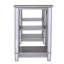 Wedlyn Mirrored Desk - Glam Style - Brushed Matte Silver W/ Mirror