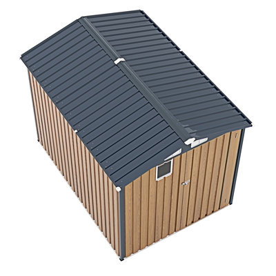 Outdoor Storage Shed With Clear Window And Lockable Doors