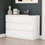 Commode double 6 tiroirs pour le couloir de la chambre à coucher, blanc