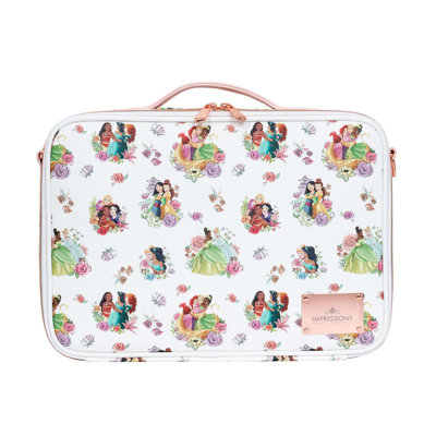 Disney Princess Dream Makeup Organizer Bag with Adjustable Dividers, Handheld Cosmetic Bag