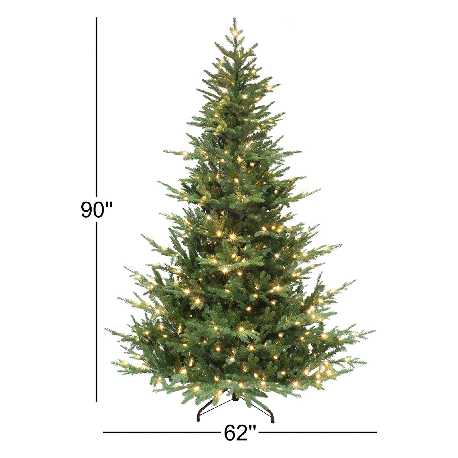 7.5' Pre-Lit Sacramento Fir Artificial Christmas Tree