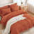 Andency Oversized Queen Comforter Set Burnt Orange - 7 Pieces Bed in a Bag Oversized Queen Boho Terracotta Bedding Comforter Sets, Rust Tufted Bed Set with Comforter, Sheets, Pillowcases & Shams-124621806-124621815