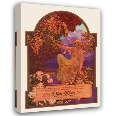 "Djer-Kiss" par Maxfield Parrish - Art mural sur toile tendue avec châssis