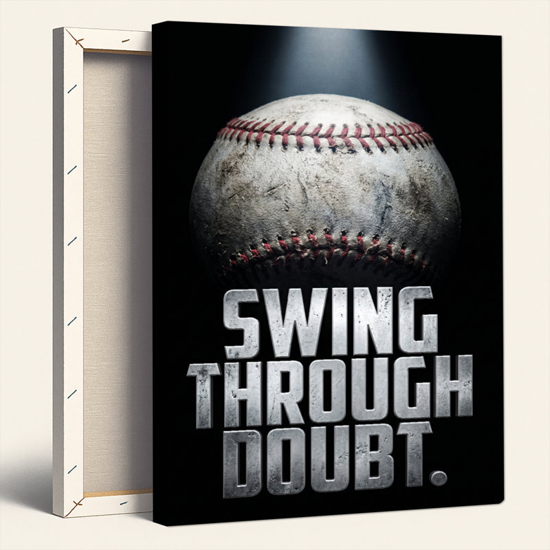 Baseball Motivation, reproduction d'art sur toile, ensemble de 1, Toile tendue, 48"H x 36"W