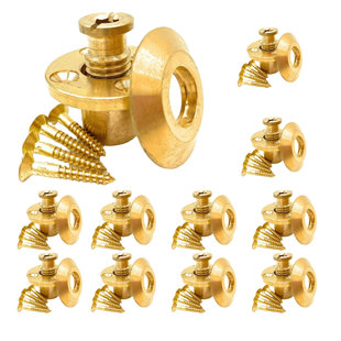 Axe - Wood Deck Brass Anchor With Collar For Pool Safety Cover. Universal Replacement For Swimming Pool Safety Covers And Mesh Covers (10)