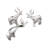 Nambe Mini Dasher Reindeer Set