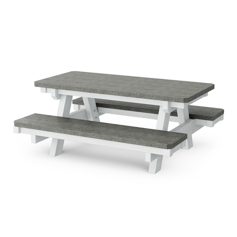 Heritage Child's Picnic Table, Dark Gray/White