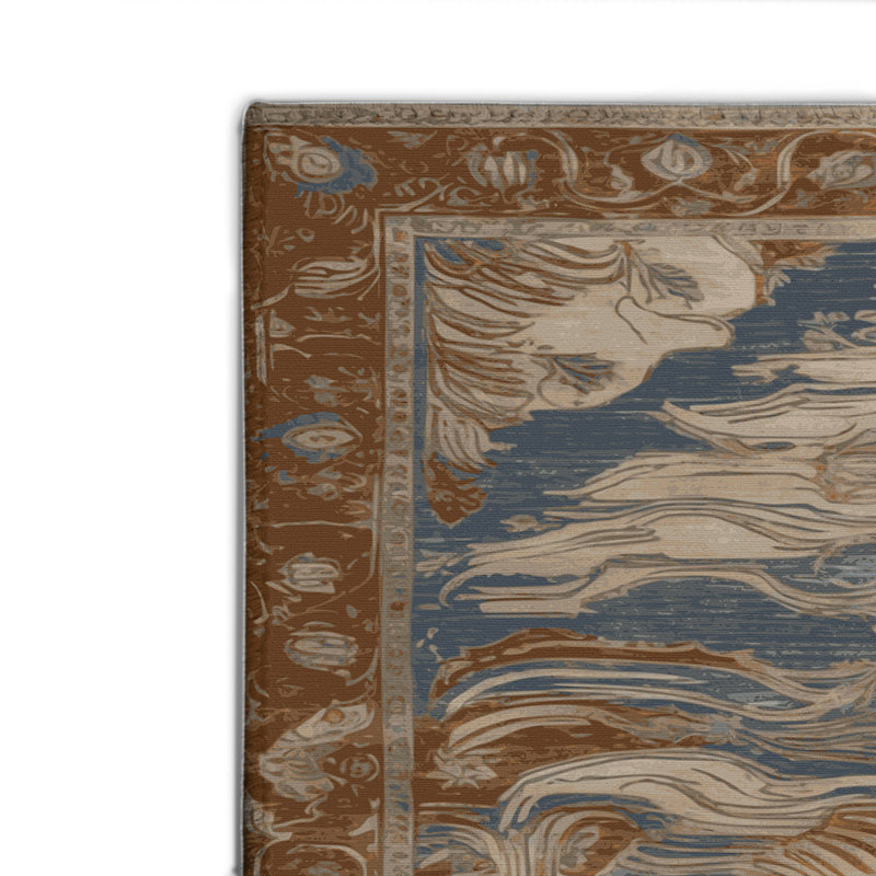 Tapis d'intérieur et d'extérieur gris Persian, Rectangulaire 2 pi x 3 pi