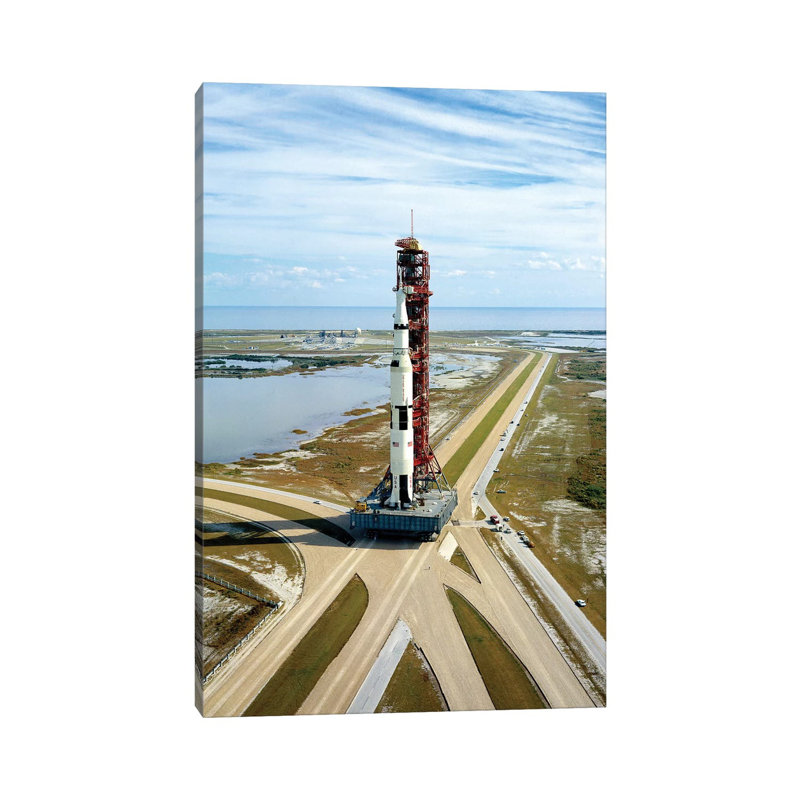 High-Angle View of the Apollo 14 Space Vehicle 1 Piece Wrapped Canvas Wall Art, 20.32 cm H x 30.48 cm W