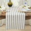 Classic Striped Pure Linen Table Runner