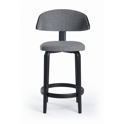 Fila Upholstered Stool with Solid Wood Frame
