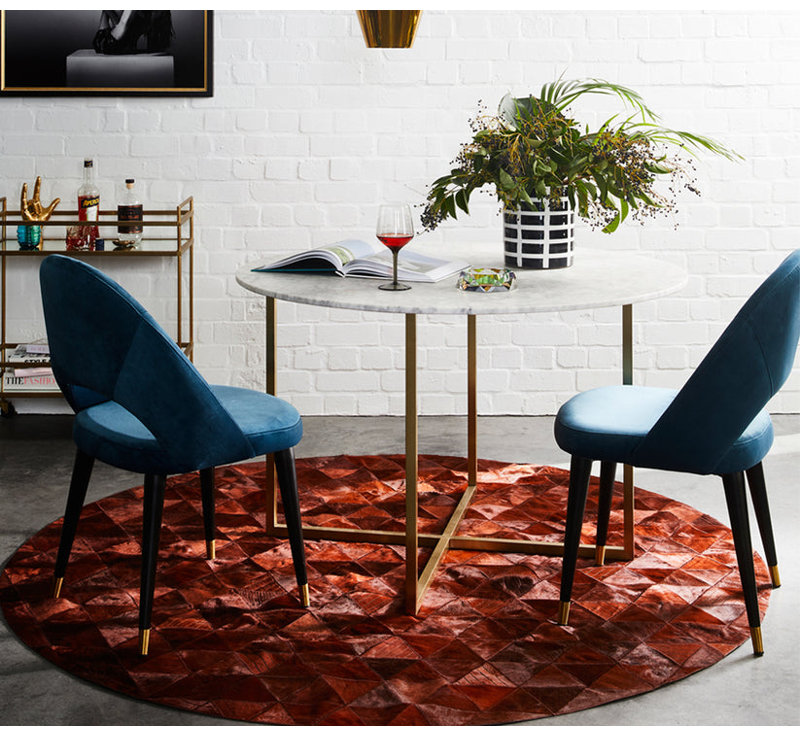 Art Hide Cowhide Area Rug in Orange