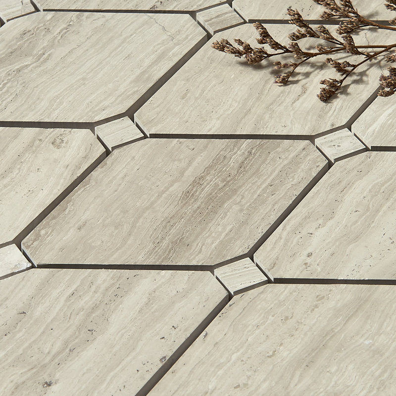 Carrara 3 in. x 5.25 in. Polished Marble Tile, White Oak
