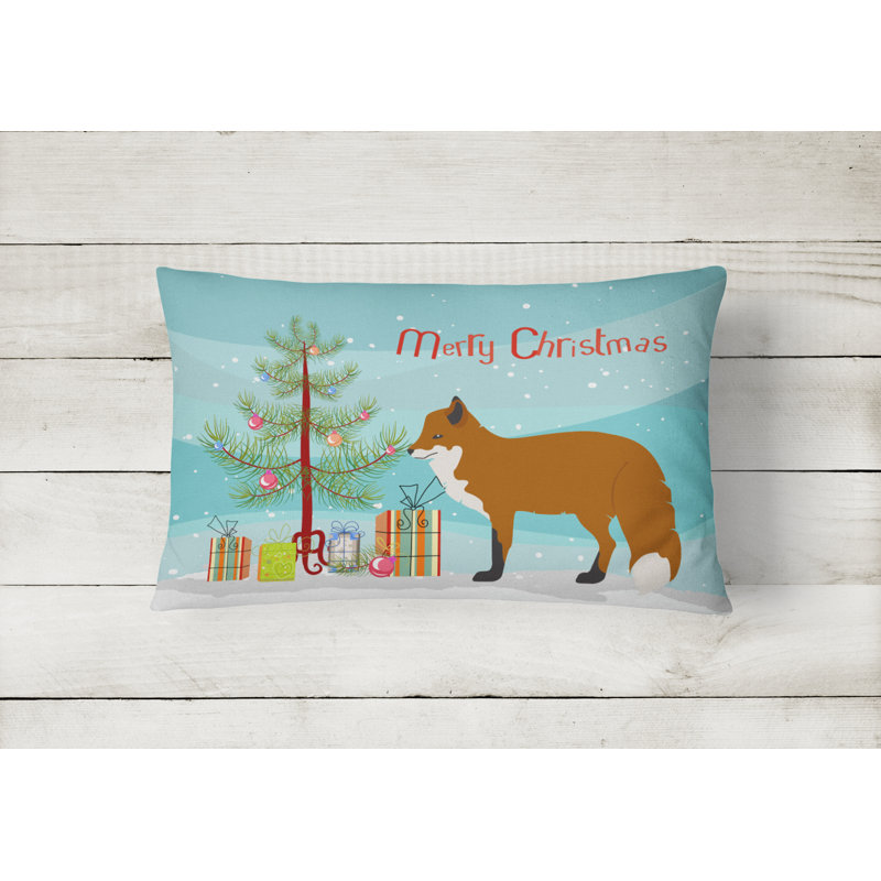  Fox Christmas Indoor/Outdoor Throw Pillow