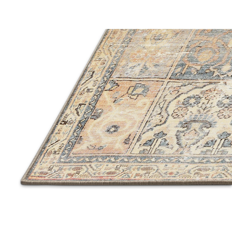 Tapis traditionnel crème / gris, Rectangle 4 pi x 6 pi