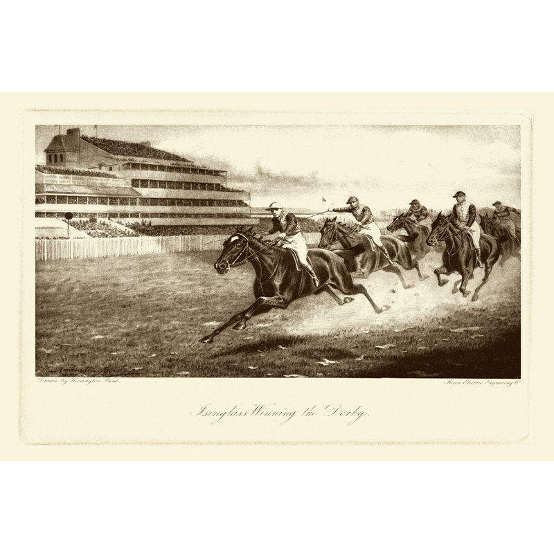 Winning The Derby - Wrapped Canvas Painting, 20cm H x 30cm W x 3.8cm D