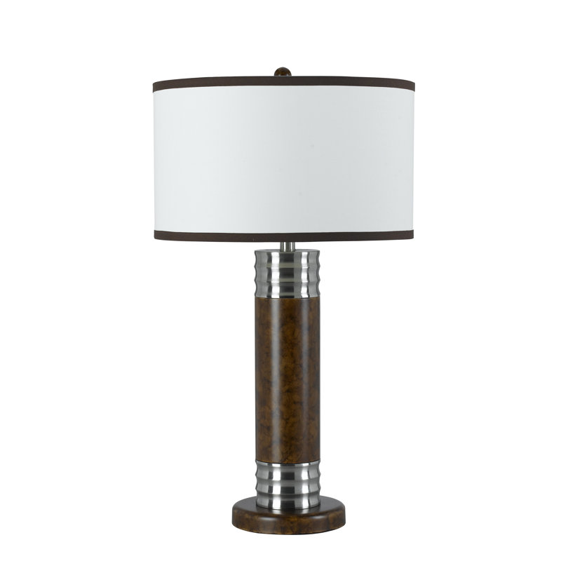 Lampe de table en résine safranée 150 W, 3 intensités, couleur sable, 76 cm (H)