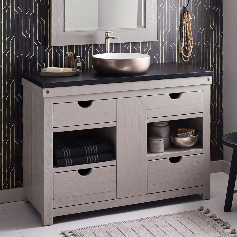 Vintner 48" Single Bathroom Vanity Base Only, Blanc