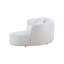 Ensemble de canapé courbé et méridienne 2 pièces Upholstery, canapé modulaire faisant face à la gauche, canapé Boucle, blanc-1118734164