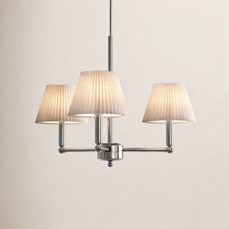 Costa Iron 3-Light Chandelier, Brushed Nickel