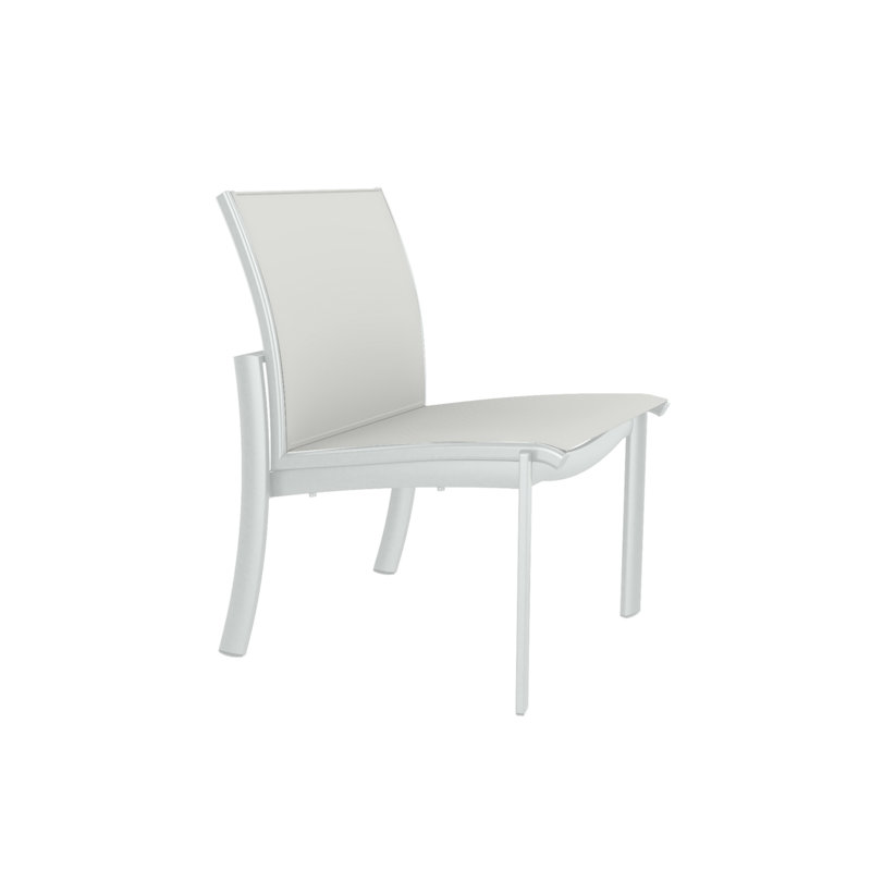 Kor Outdoor Dining Side Chair, Snow, Bogota