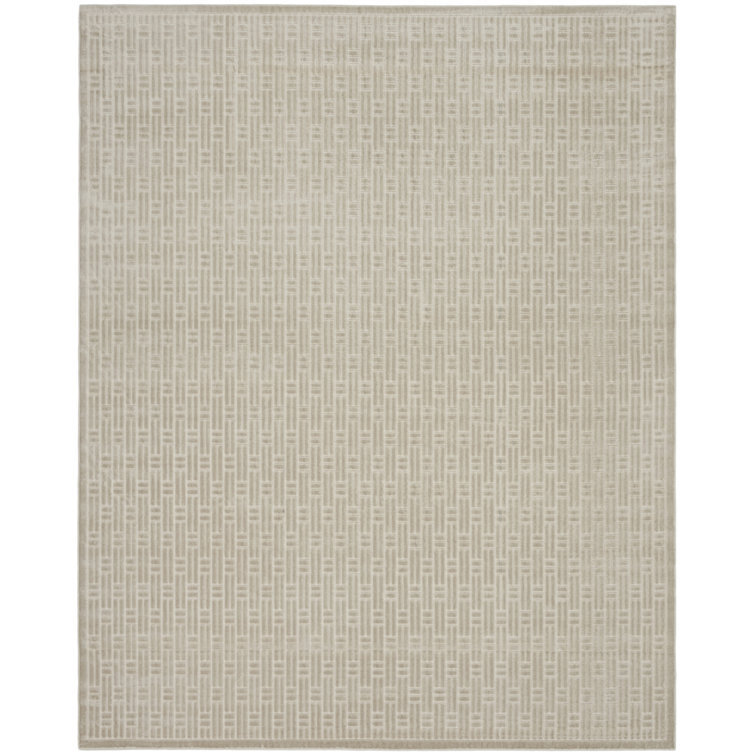 Nourison Washable Charm Silver Ivory Modern Indoor Rug
