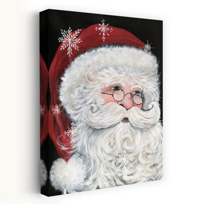 «Old Tyme Santa» - Père Noël contemporain avec barbe blanche et chapeau rouge