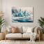SciFi Frozen tundra ice formations Grey Metal Wall Art