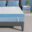 Surmatelas en rayonne de bambou à mémoire de forme en fibre de coton et éponge ordinaire-1849424571
