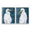 "Elegant Egrets On Blue Single Frame" par Grace Popp, 2 pièces sur toile-317569568-316675123