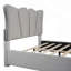 Lit plateforme tapissier en velours