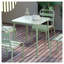 Table carrée (verte) Table de cour extérieure Table de salle à manger en plein air Villa-630778991
