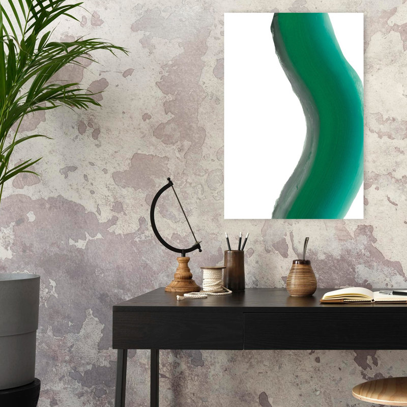 «Deep Water Flow», art moderne de paysage biologique naturel abstrait, H 24 po x l 16 po