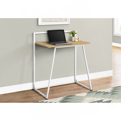 Bureau d'ordinateur, bureau à domicile contemporain avec base en métal