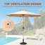 Parasol de patio de 9 pi avec bouton poussoir et protection contre les rayons UV-1009731099