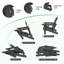 Ensemble de chaises Adirondack en plastique 5 pièces avec table d'appoint et repose-pieds Dalson-98222881