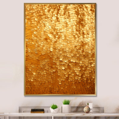 Golden Tiles Sunset Mirage - Abstract Tile Wall Art