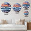 Coucher de soleil sur l'océan bleu II - horloge murale nautique et côtière-93594432