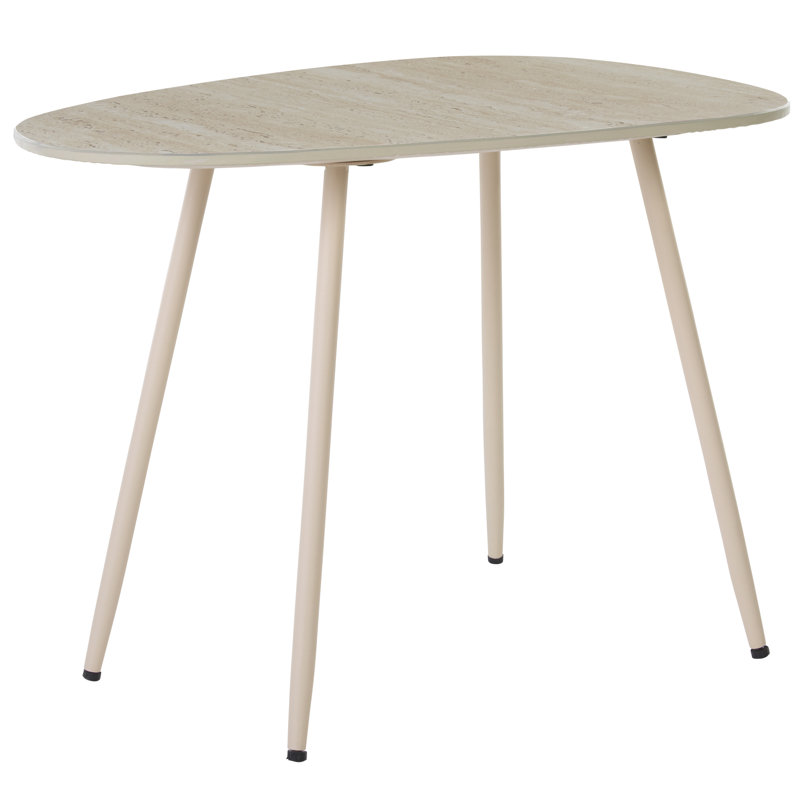Grande table d'appoint en céramique Renesca, Beige, H 22,04 po x l 15,7 po x P 12,32 po