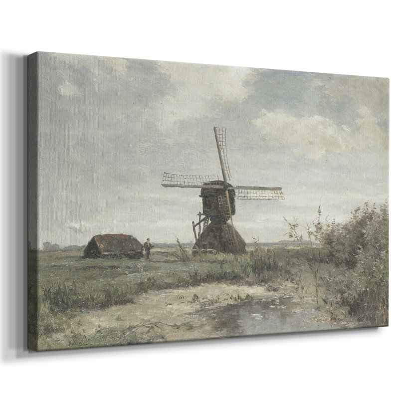 Paysage rétro - IDC, H 19 po x l 28 po x P 1,5 po, Toile tendue