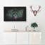 Mesmerising Pink & Green Peacock - Wrapped Canvas-56639325