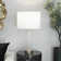 Glass Transparent Base Gold Table Lamp with Drum Shade