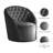 Alessio Velvet Upholstered Swivel Barrel Chair-817583563