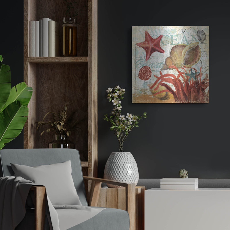 Highland Dunes «Shell Collector 1i» par Art Licensing Studio, art mural en métal, H 24 po x l 24 po