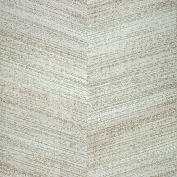 Salt Collection Glass Beads Vetro Chevron Design 10.05m x 53cm Wallpaper Roll, Green