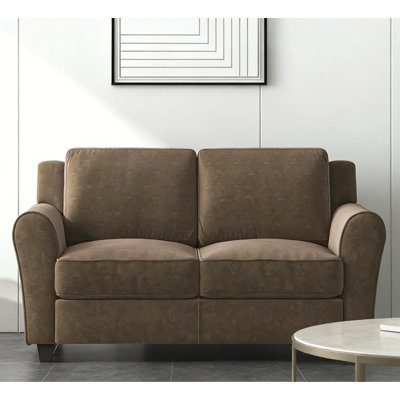 58.3" Wide Modern Velvet Upholstered Loveseat Sofa
