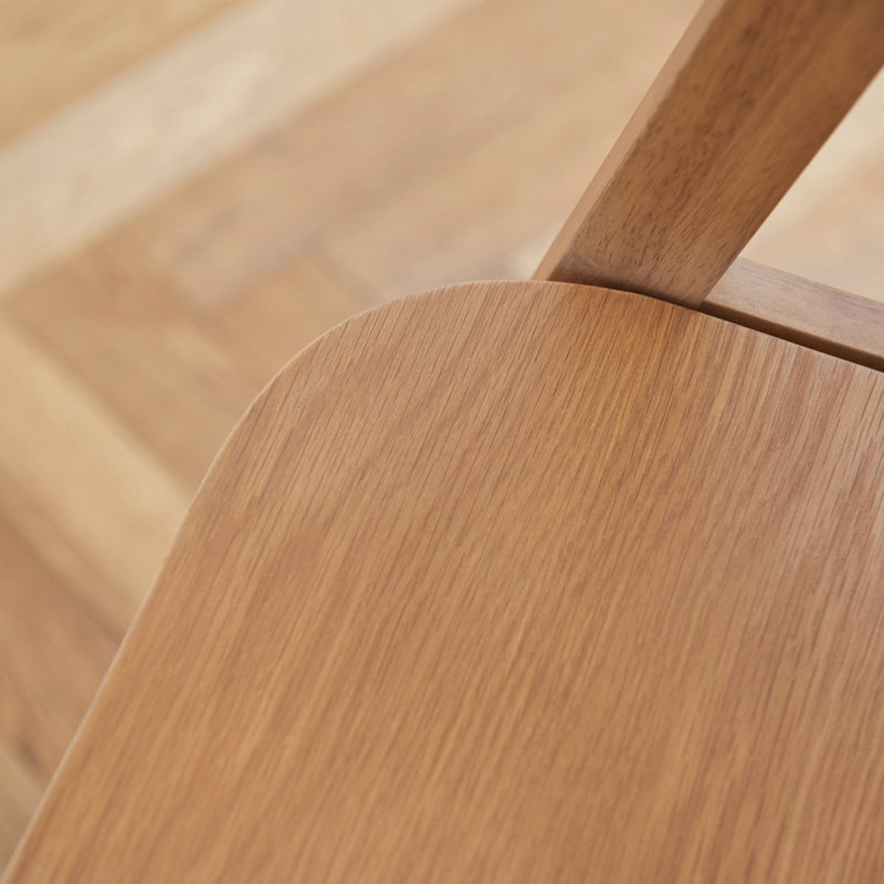 Counter Stool with Solid Wood Frame, Tan