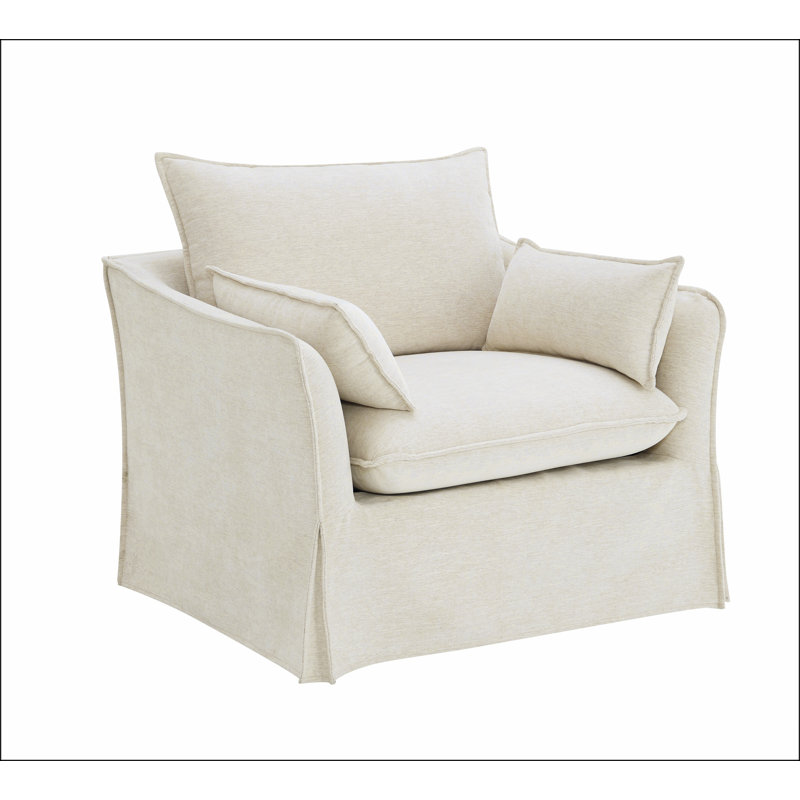 Chaise en lin Shane avec 2 coussins