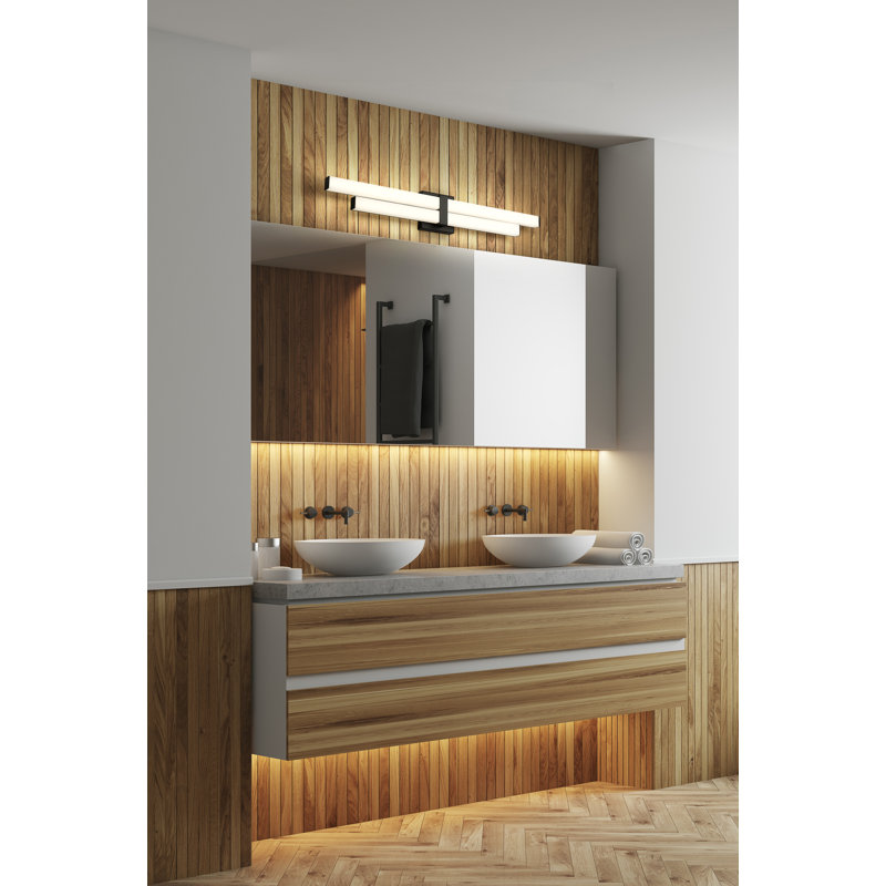 Éclairage pour salle de bain 2 lumières Brinli, Noir mat